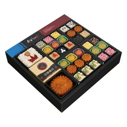 Sudam Traditional Korean Sweets Premium Gift Box No.1 “Yedam” – 2-Tier Assortment, 1 Set, 1kg
