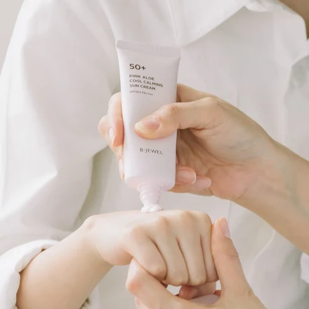 BJEWEL Pink Aloe Cool Calming Sunscreen 40ml <New Version>